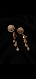 Golden Sparkle Teardrop Drop Earrings