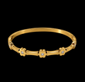 Floral Crystal Bracelet – Elegant Gold-Tone Bracelet
