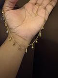 Multicolor Charm Necklace– Dainty Gold-Tone Necklace