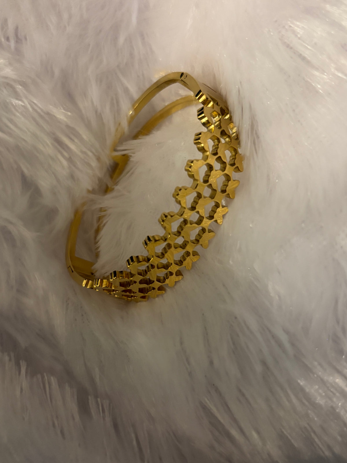 Butterfly Cuff Bracelet – Gold-Tone Openwork Statement Bracelet