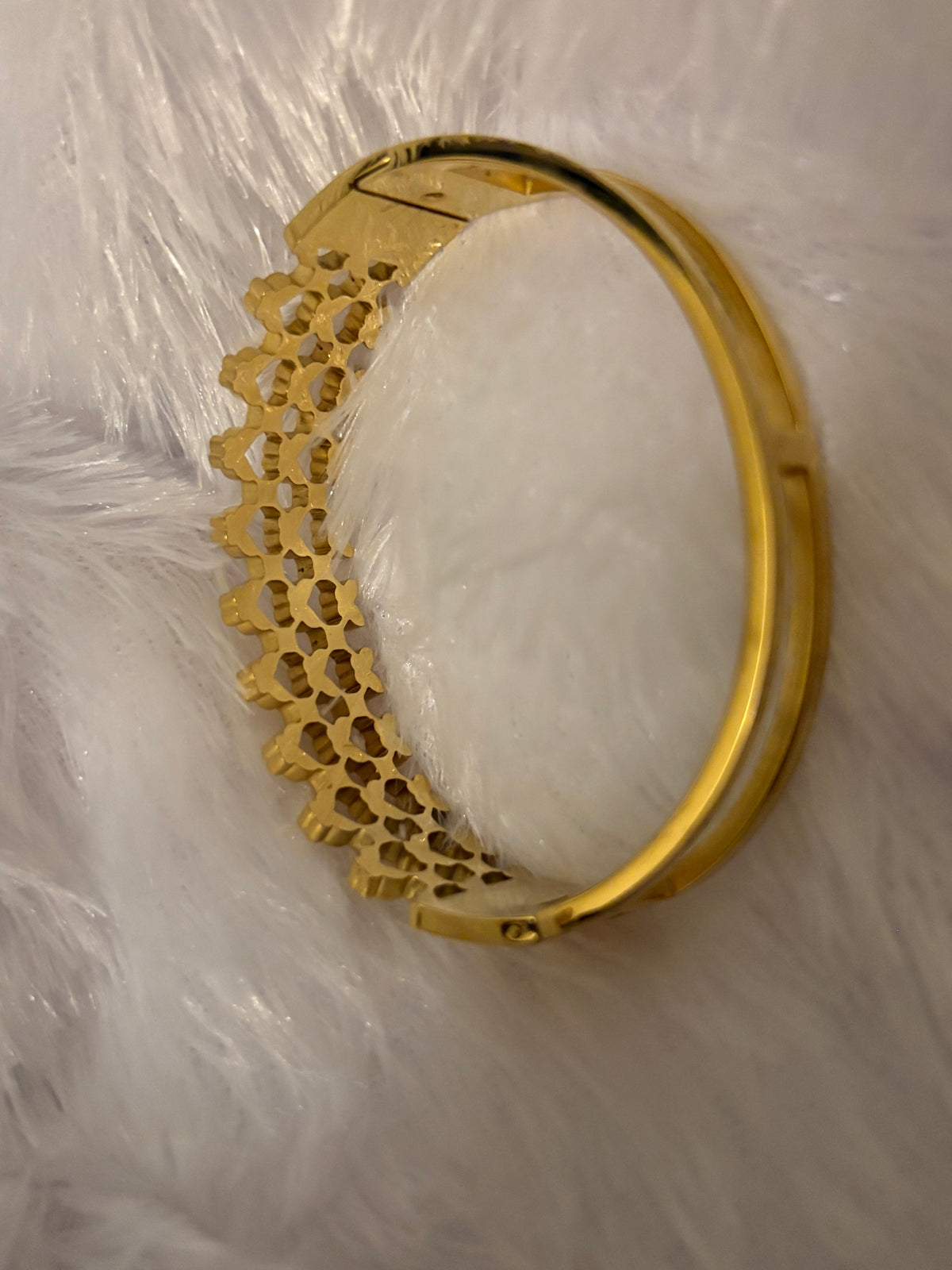 Butterfly Cuff Bracelet – Gold-Tone Openwork Statement Bracelet