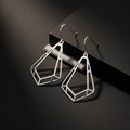 YOBHANI Geometric Drop Earrings — minimal anti-tarnish silver teardrop earrings